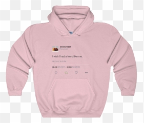 Kanye West Tweet Hoodie In Light Pink - Lyrical Lemonade Hoodie Pink Png,Kanye Png