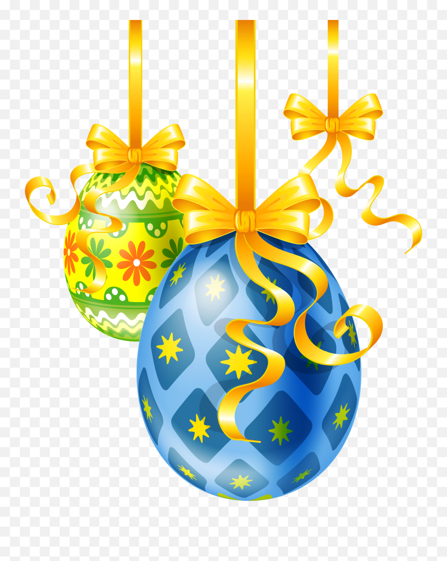 Download Easter Eggs Hanging Transparent - Full Size Png Transparent Easter Decorations Png,Easter Eggs Transparent