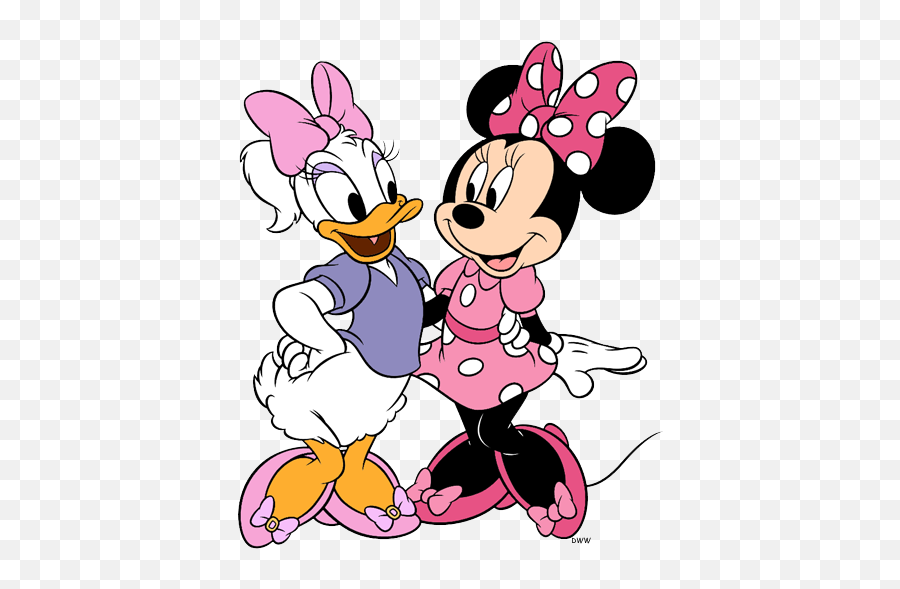 Minnie Mouse Amp Daisy Duck Clip Art 2 Disney - Daisy Minnie Mouse And Daisy Duck Coloring Pages Png,Minnie Png