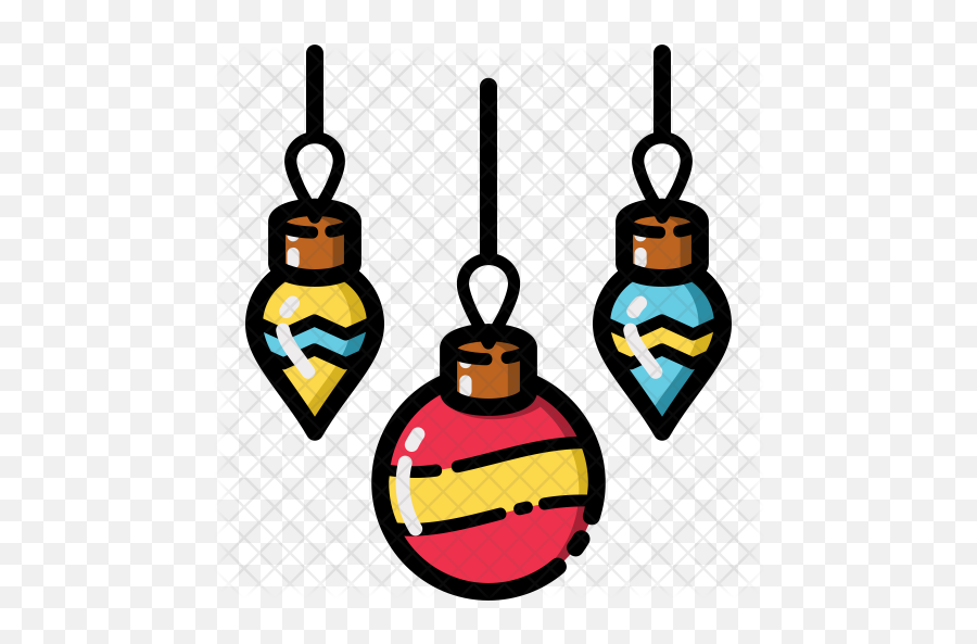 Christmas Bulb Icon Of Colored Outline - Clip Art Png,Christmas Bulb Png