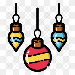 Christmas Bulb Icon Of Colored Outline - Clip Art png