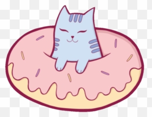 Donut Yum Cute Sweet Kittylove Kitty - Cat Donuts Kawaii Png,Yum Png
