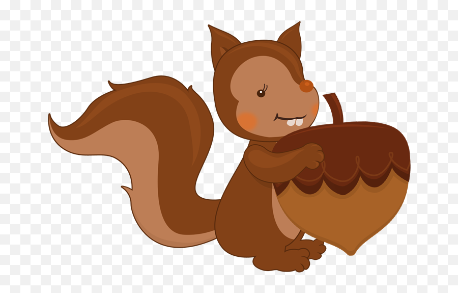 Squirrel With Nut - Transparent Background Squirrel Clipart Png,Squirrel Transparent Background