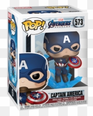 Pop Marvel Avengers Endgame - Captain America Mjolnir png