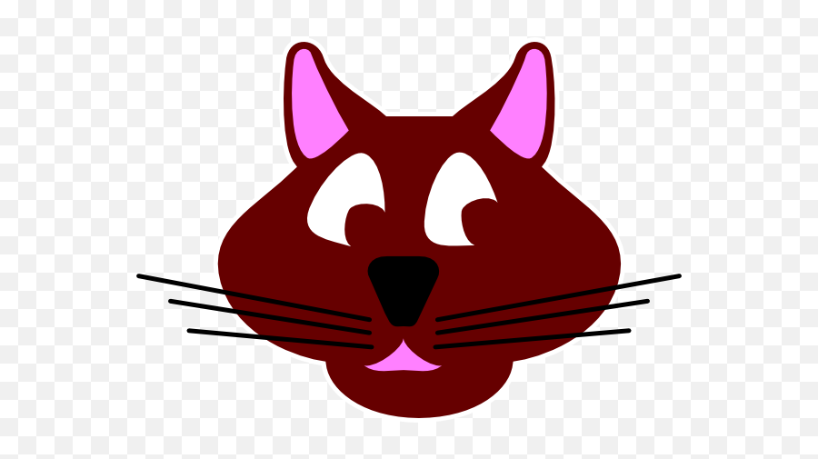 Brown Cartoon Cat Face Clip Art - Vector Clip Clip Art Png,Cat Face Png