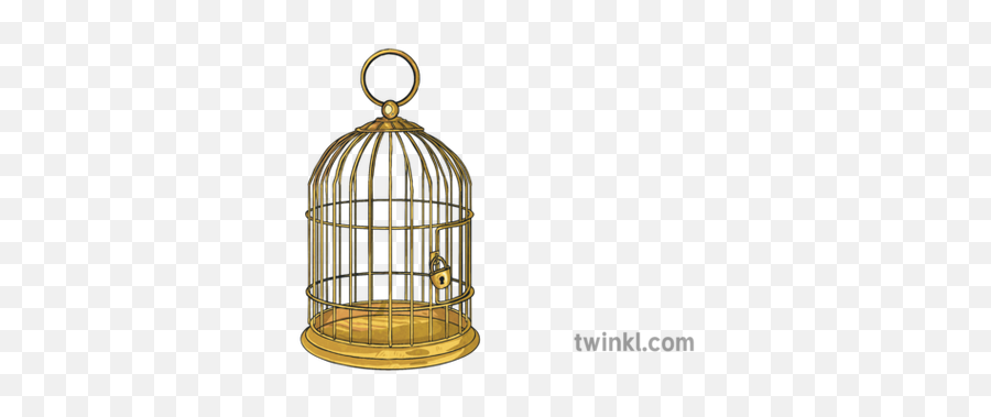 Gilded Cage Cell Bird Prison Lock Ks2 Illustration - Twinkl Cage Png,Jail Cell Bars Png