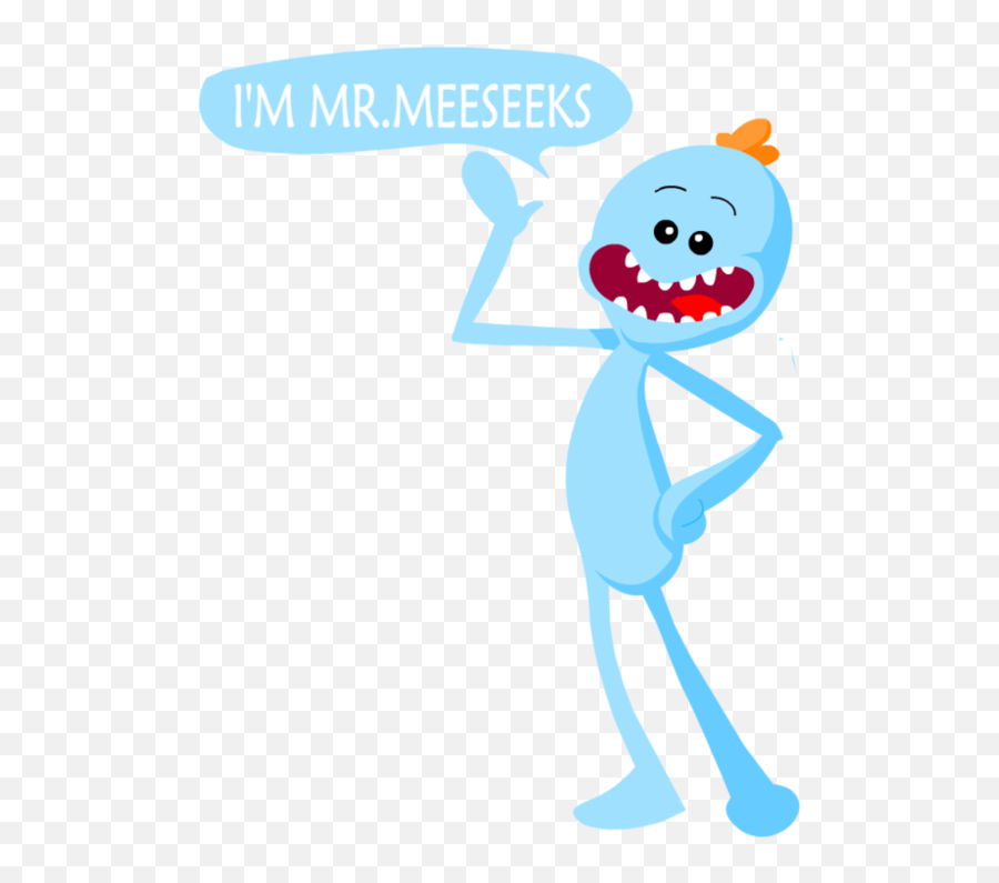 Mr Meeseeks Png - Meseek U201c Rick And Morty Blue Meeseeks Rick And Morty Png,Rick And Morty Logo Png