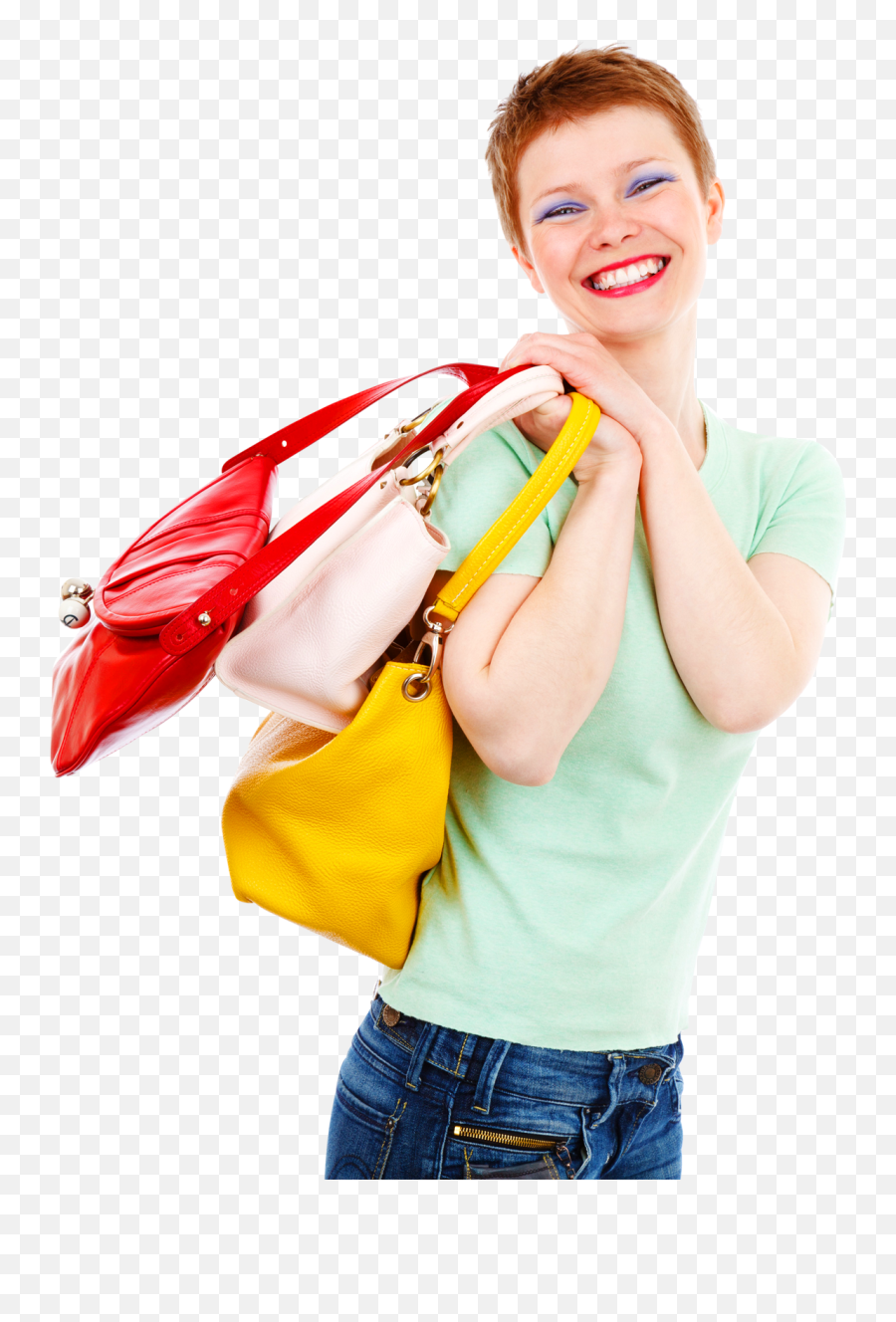 Fashion Woman Holding Handbags Png - Woman With Bag Png,Purse Png