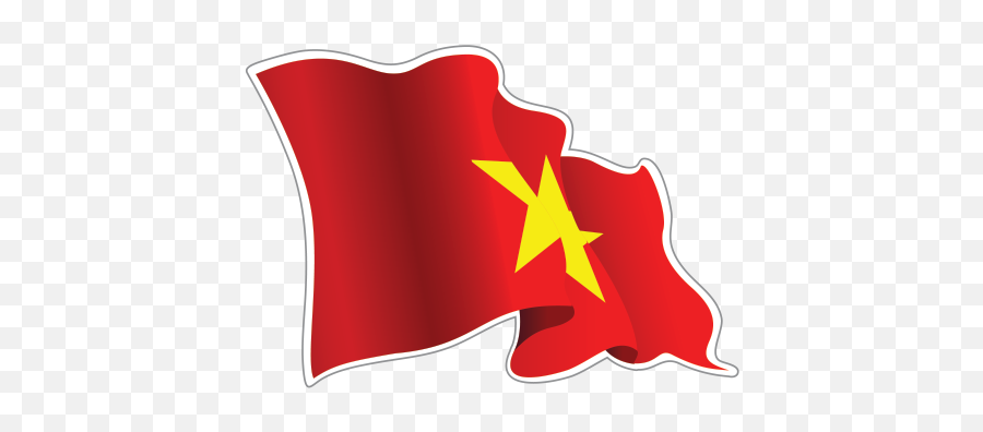 Printed Vinyl Vn Vietnam Flag - Viet Nam Flag Sticker Png,Vietnam Flag Png