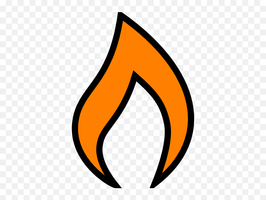 Flames Clipart Single - Orange Flame Clipart Png,Cartoon Flames Png