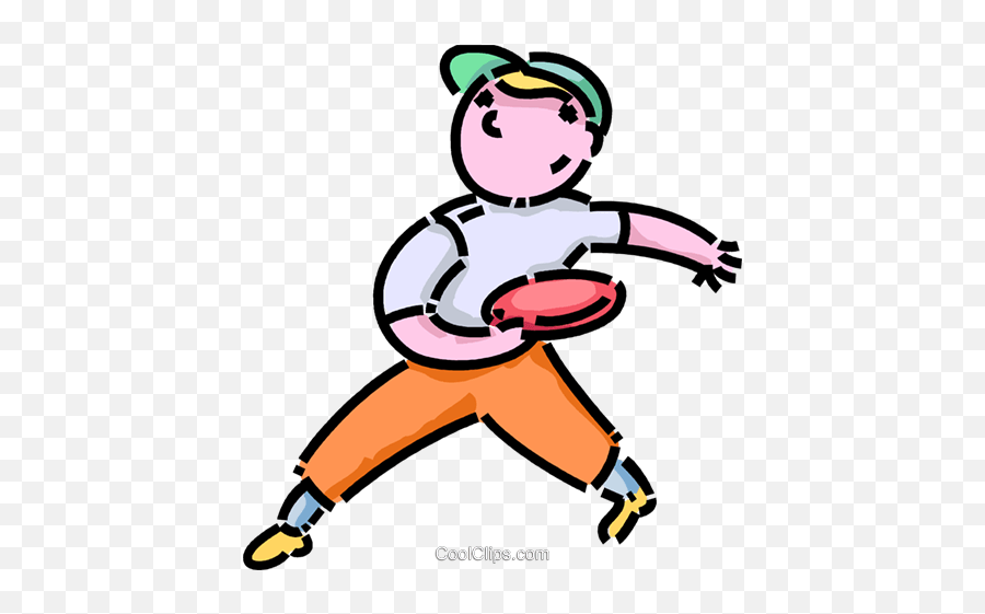 Boy Playing Frisbee Royalty Free Vector Clip Art - Frisbee Clipart Png,Frisbee Png