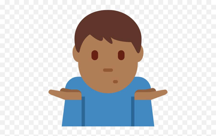 Man Shrugging Emoji With Medium - Que Significa Este Emoji Png,Shrug Emoji Png