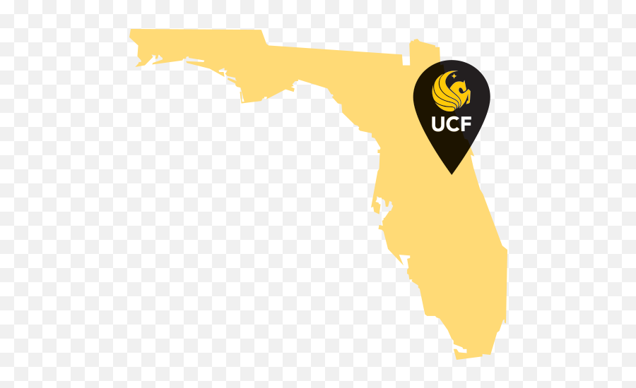 University Of Central Florida - Ucf On Florida Map Png,University Of Florida Png