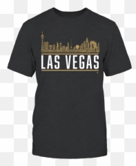 Las Vegas Skyline Front Picture - GOLDEN KNIGHTS fans Spurs Vote Shirt png