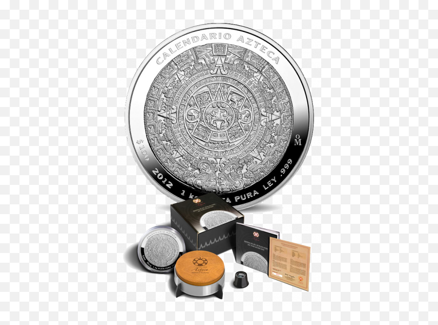 Aztec Calendar Png - 1 Kilo Silver Coin Mexican Aztec 1 Kg Aztec Calendar Coin Silver,Aztec Calendar Png