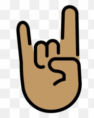 Sign Of The Horns Emoji Clipart - Cuernos Mano Png
