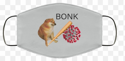 Doge Bonk Virus Mask Meme Face - Cheems Bonk Coronavirus Png,Doge Face Png