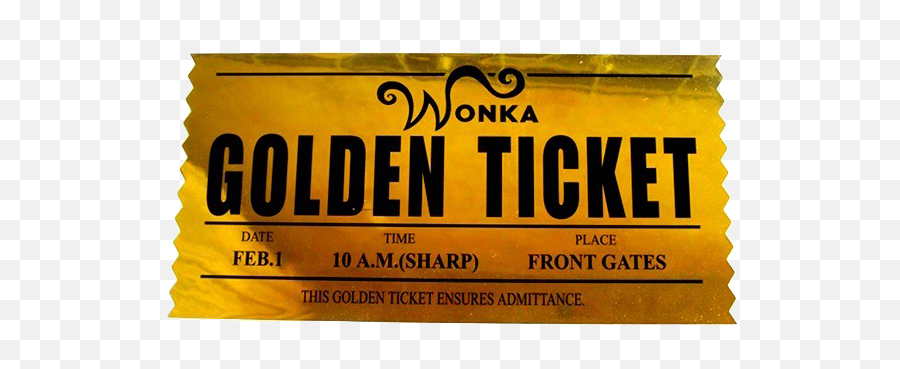 Goldenticket Golden Wonka Ticket - Golden Ticket Wonka Vector Png,Golden Ticket Png