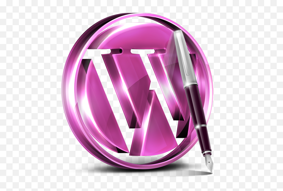 Magenta Wordpress Icon - Wordpress Lovers Icons Softiconscom Girly Png,Wordpress Icon List