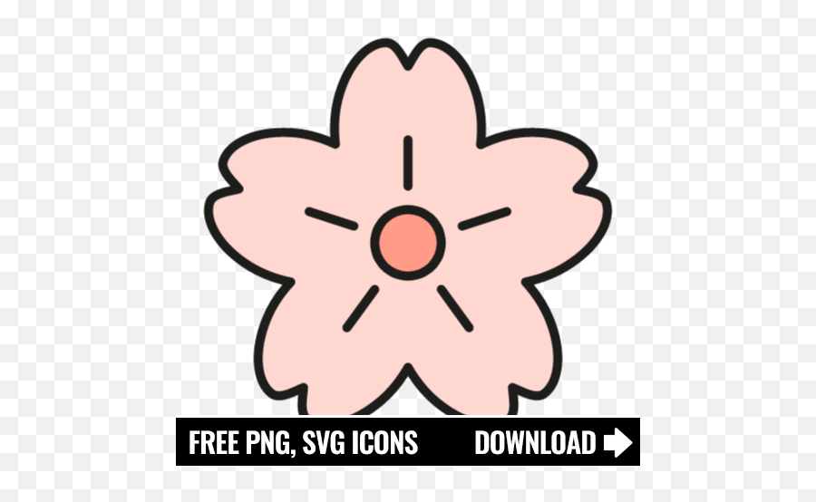 Free Sakura Flower Icon Symbol Png Svg Download - Failure Icon Png,Flower Icon Transparent