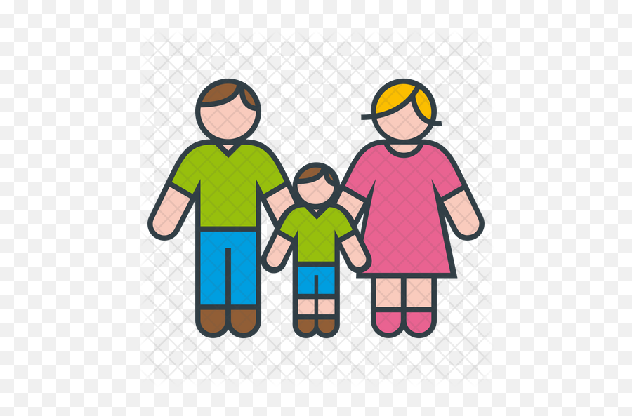 Parents And Son Icon - Family Icon Png Color,Parents Png