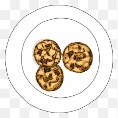 Food - Chocolate Chip Cookie Png,Plate Of Cookies Png