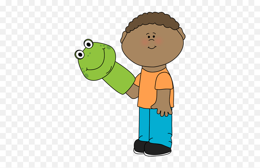 Little Boy Playing With A Puppet Boys Clip Art Png - Clipartix Puppets Clipart,Boys Png