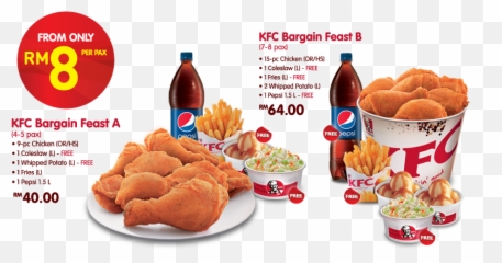 Kfc Bargain Feast Malaysian Foodie - Family Kfc Menu Bucket Png,Kfc Bucket Png