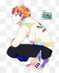 Download Hd Anime Guy With Adidas Transparent Png Image - Hinata Shouyou
