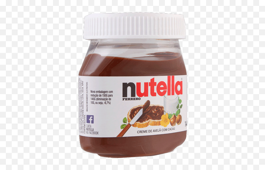 Creme De Avelã Com Cacau Nutella 140g - Nutella 750g Price Bangladesh Png,Nutella Png