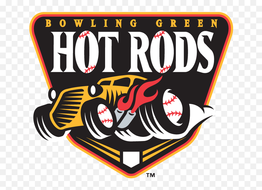 Bowling Green Hot Rods Primary Logo - Midwest League Mwl Bowling Green Hot Rods Old Logo Png,Pentagon Logo