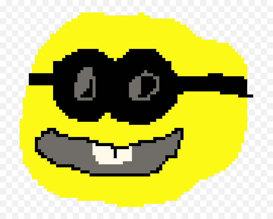 Minnion Emoji Cool Glasses Pixel Art Maker - Cool Emoji Pixel Png,Glasses Emoji Png