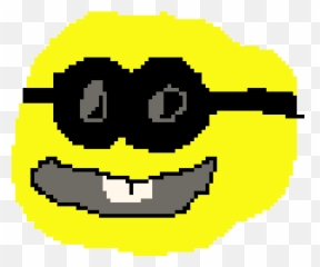 Minnion Emoji Cool Glasses Pixel Art Maker - Cool Emoji png