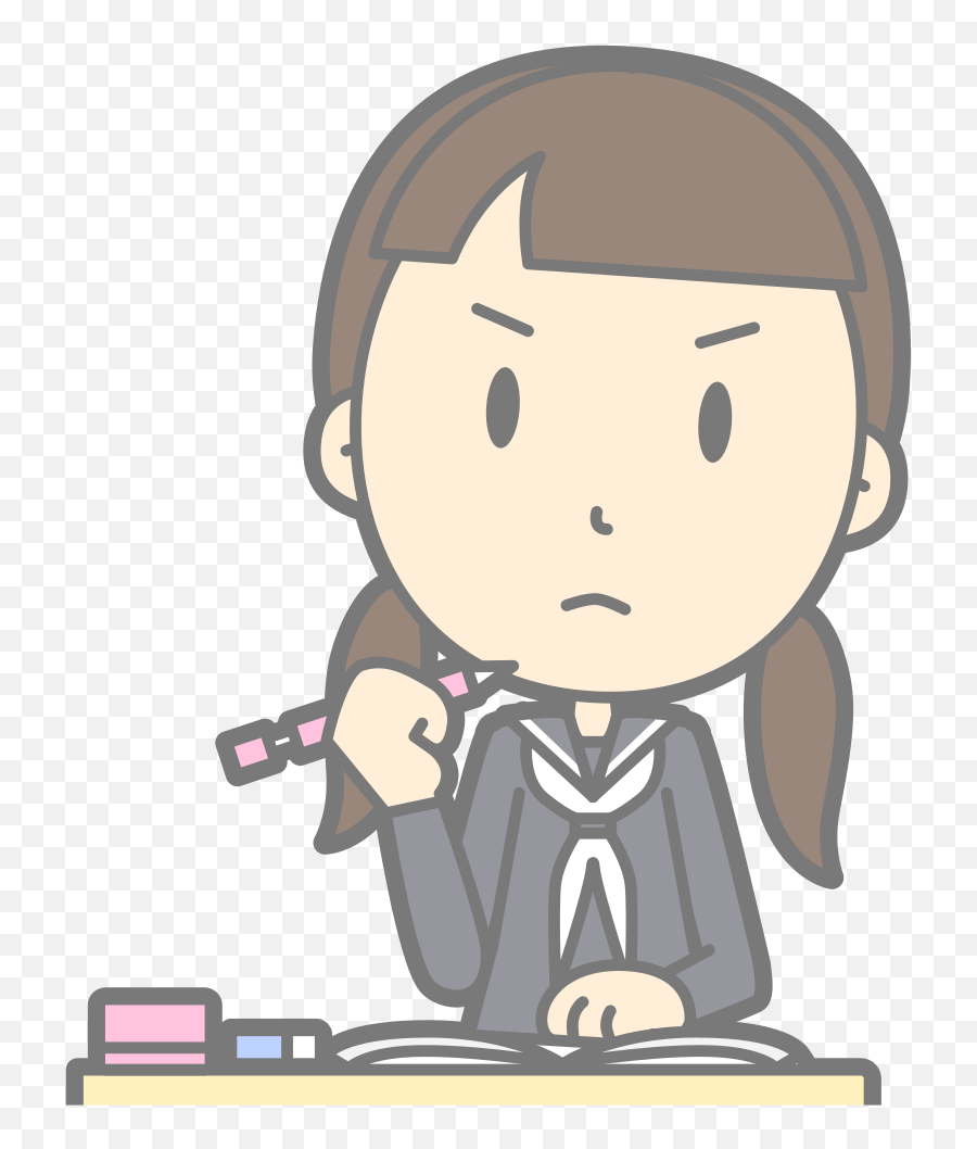 Cartoon Student Angry - School Girl Gif Png,Grumpy Png