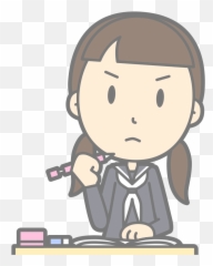 Cartoon Student Angry - School Girl Gif Png,Grumpy Png