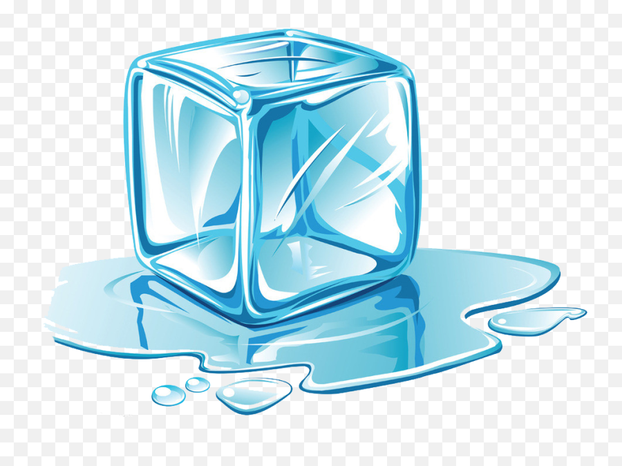 Ice Cube Melting Clip Art - Cartoon Blue 1448705 Png Ice Cube Clipart,Ice Transparent Background