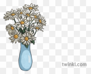 Vase Of Daisies Illustration - Twinkl Altar Illustration Png,Daisies Png