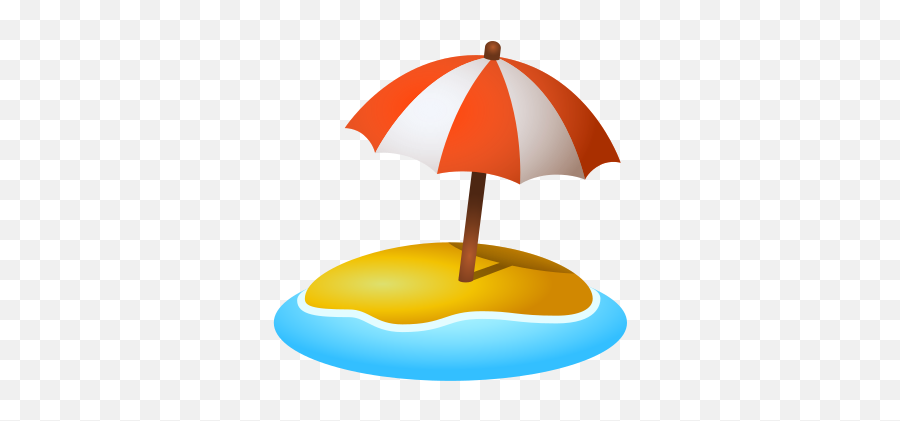 Beach With Umbrella Icon - Emoji Place Png,Beach Umbrella Png
