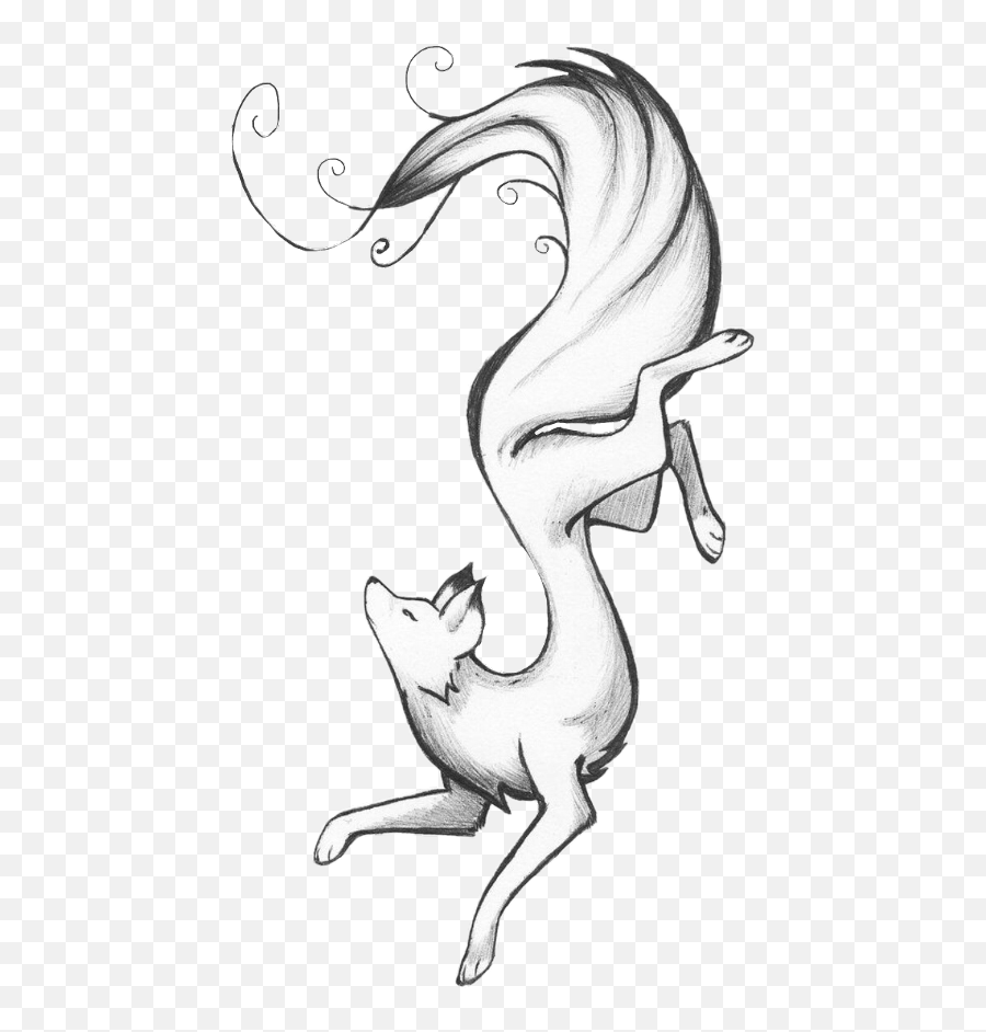 Cute Simple Mouse Drawing Png Download - Black And White Cute Fox Drawing,Draw Png
