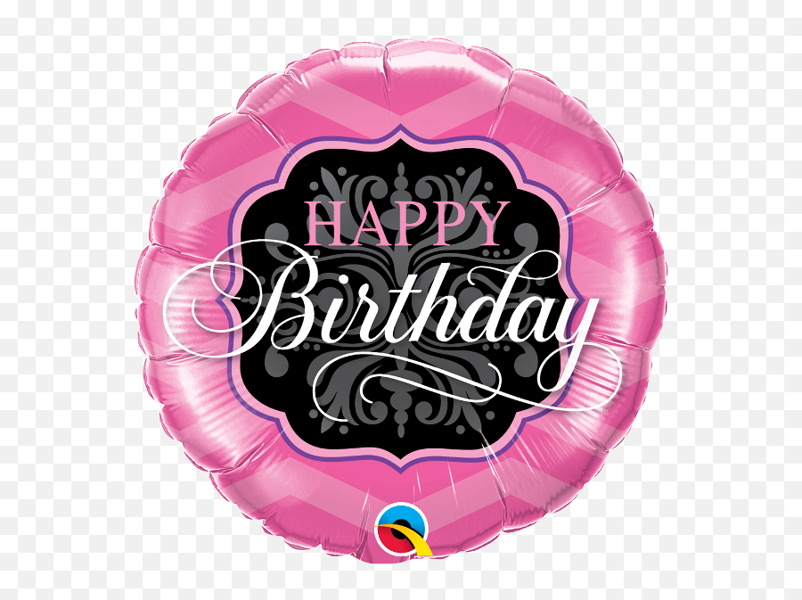 Birthday Pink Black Balloon - Event Png,Black Balloon Png
