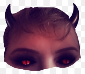 Demon Devil Eyes Red Horns Sticker By Kimmytasset - Supernatural Creature png