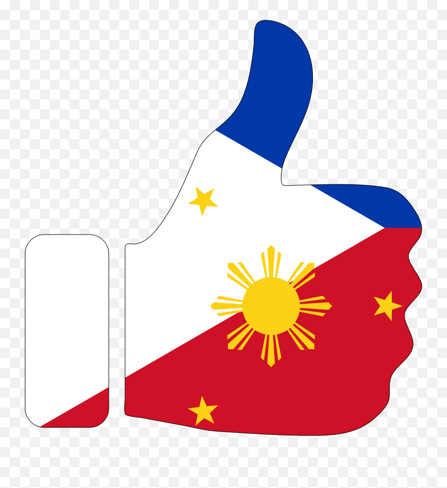 Philippine Flag Vector Png Transparent - Thumbs Up Philippine Flag,Philippine Flag Png