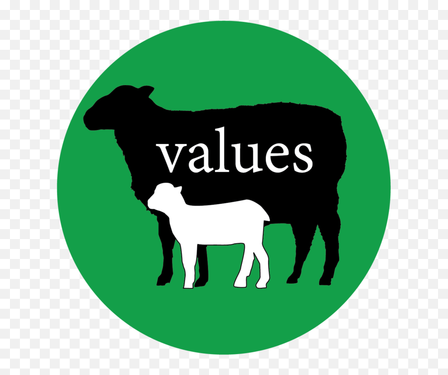 Sheep Logo Round Right Values - Dairy Cow Full Size Png Animal Figure,Sheep Transparent Background