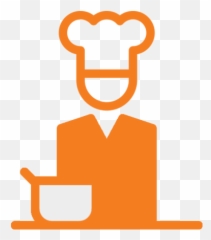 Chef Orange Icon Png Transparent - Happy