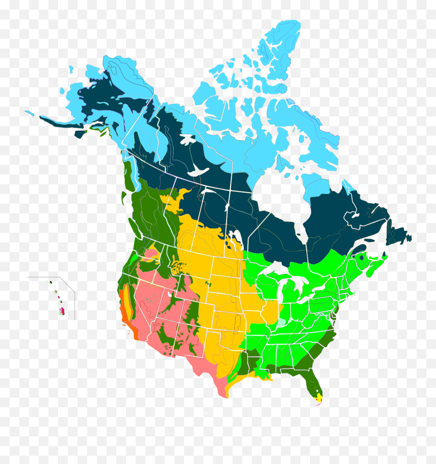 North America Map Icon Hd Png Download - United States Of Canada Map,North America Icon