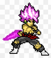 Goku Black Rose - Goku Pixel Art Dragon Ball Z Png,Goku Black Png