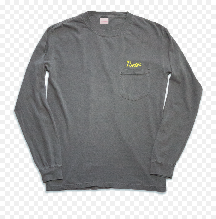 Nope Long Sleeve T Grey Png