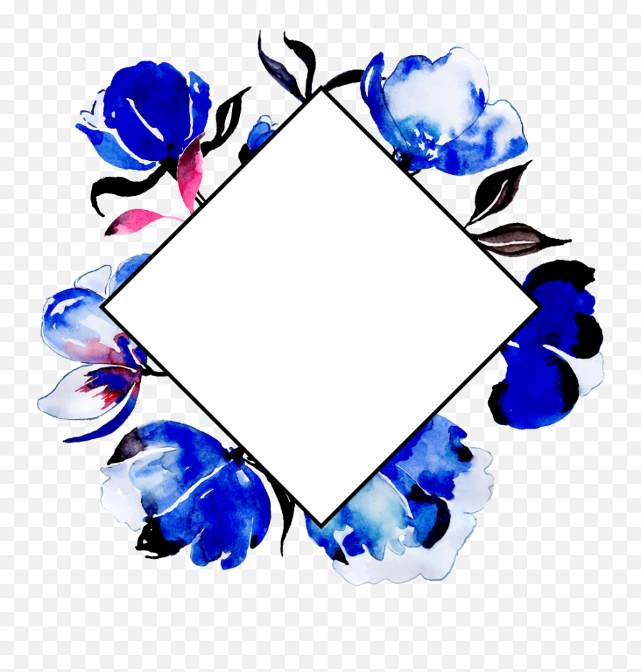 Free Png Floral Frame - Konfest,Blue Frame Png