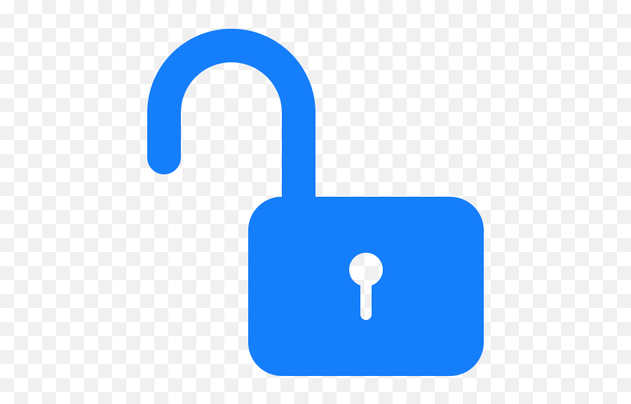 Open Lock Icon - Blue Lock Icon Transparent Background Png,Windows 10 Padlock Icon