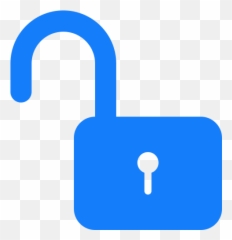 Open Lock Icon - Blue Icon Transparent Background png